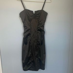 Cache Y2k dress Brown Body-con rushed early 2000s prom dress size 4